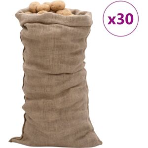 vidaXL Jutesekker 30 stk 65x135 cm 100% jute 220 gsm