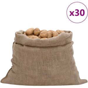 vidaXL Jutesekker 30 stk 100x110 cm 100% jute 220 gsm