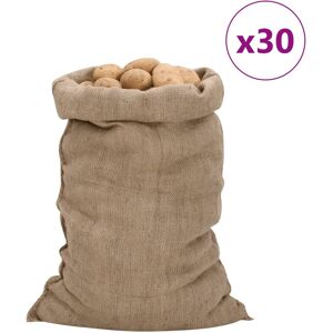 vidaXL Jutesekker 30 stk 60x105 cm 100% jute 340 gsm