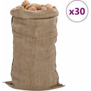 vidaXL Jutesekker 30 stk 65x135 cm 100% jute 340 gsm