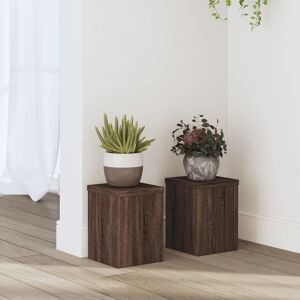 vidaXL Plantestativer 2 stk brun eik 15x15x20 cm konstruert tre