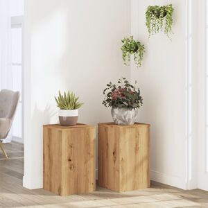 vidaXL Plantestativer 2 stk artisan eik 30x30x50 cm konstruert tre