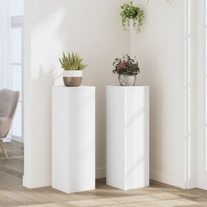 vidaXL Plantestativer 2 stk hvit 25x25x80 cm konstruert tre
