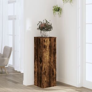 vidaXL Plantestativ røkt eik 33x33x100 cm konstruert tre