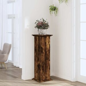 vidaXL Plantestativ røkt eik 33x33x100 cm konstruert tre