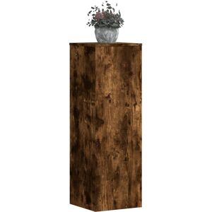 vidaXL Plantestativer 2 stk røkt eik 33x33x100 cm konstruert tre