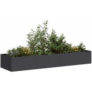vidaXL Plantekasse svart 280x80x40 cm stål