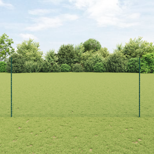 vidaXL Gjerdepinner 11 stk U-Kanal Grønn 140 cm Stål