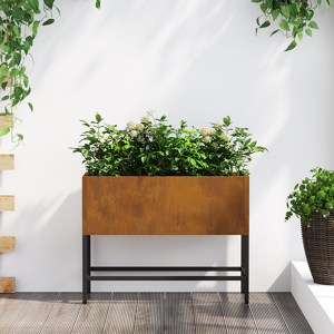 vidaXL Hevet Hageboks 60x26x45 cm Værbestandig Stål