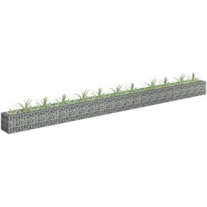 vidaXL Gabion høybed galvanisert stål 450x30x30 cm