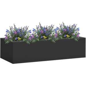 vidaXL Blomsterkasse for kontor antrasitt 90x40x23 cm stål