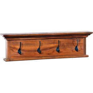 vidaXL Veggmontert garderobepanel 70x10x20 cm heltre teak