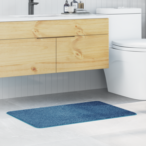 vidaXL Badematte Rektangulær Blå 60x90 cm Polypropylen Skli-sikker