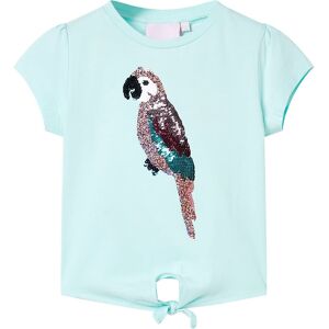 vidaXL T-skjorte for barn lyse aqua 104
