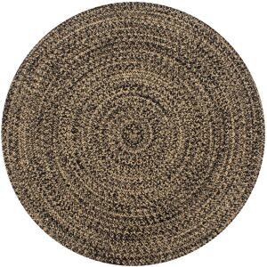 vidaXL Håndlaget teppe jute svart og naturlig 120 cm