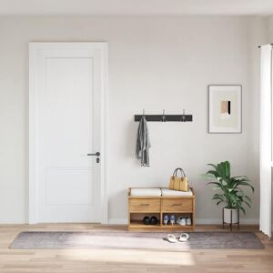 vidaXL Vaskbart teppe 80x300 cm sklisikker grå