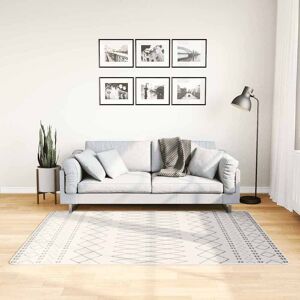vidaXL Vaskbart teppe 120x180 cm sklisikker svart og hvit