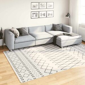 vidaXL Vaskbart teppe 190x300 cm sklisikker svart og hvit