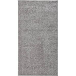 vidaXL Teppe med kort luv 80x150 cm grå