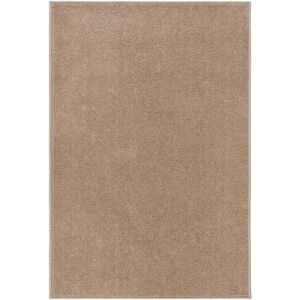 vidaXL Teppe med kort luv 160x230 cm brun
