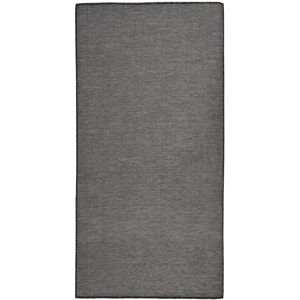vidaXL Utendørs flatvevd teppe 100x200 cm grå