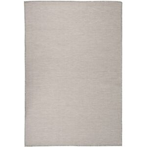 vidaXL Utendørs flatvevd teppe 120x170 cm gråbrun