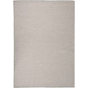 vidaXL Utendørs flatvevd teppe 160x230 cm gråbrun