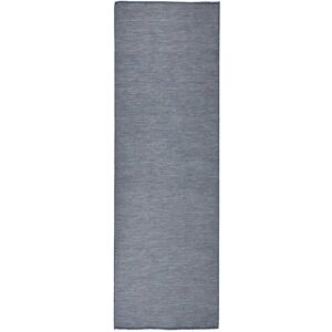 vidaXL Utendørs flatvevd teppe 80x250 cm blå