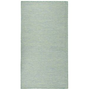 vidaXL Utendørs flatvevd teppe 80x150 cm turkis
