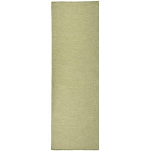 vidaXL Utendørs flatvevd teppe 80x250 cm grønn