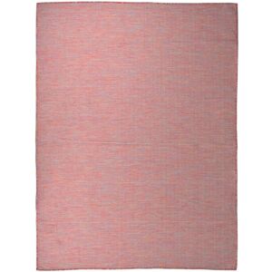 vidaXL Utendørs flatvevd teppe 120x170 cm rød