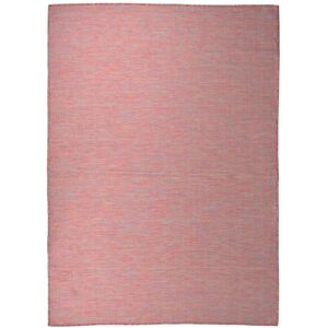 vidaXL Utendørs flatvevd teppe 200x280 cm rød