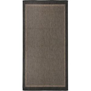 vidaXL Utendørs flatvevd teppe 100x200 cm mørkebrun