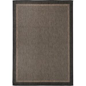 vidaXL Utendørs flatvevd teppe 140x200 cm mørkebrun