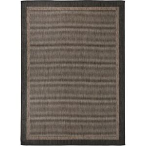 vidaXL Utendørs flatvevd teppe 200x280 cm mørkebrun