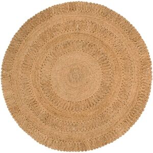 vidaXL Teppe håndflettet jute 150 cm rund