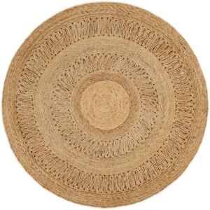 vidaXL Teppe håndflettet jute 120 cm rund