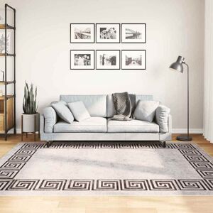 vidaXL Teppe vaskbart hvit og svart 150x230 cm sklisikkert