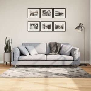 vidaXL Tykt teppe PAMPLONA høy luv moderne beige antrasitt 120x170 cm