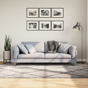 vidaXL Tykt teppe PAMPLONA høy luv moderne beige antrasitt 160x230 cm