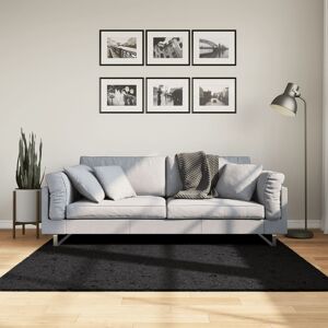 vidaXL Teppe OVIEDO kort luv svart 160x160 cm