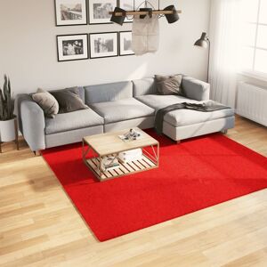 vidaXL Teppe OVIEDO kort luv rød 240x240 cm
