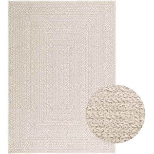 vidaXL Teppe ZIZUR kremhvit 120x170cm jute-utseende innendørs&utendørs