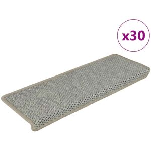 vidaXL Selvklebende trappematter sisal 30 stk 65x21x4 cm grønn