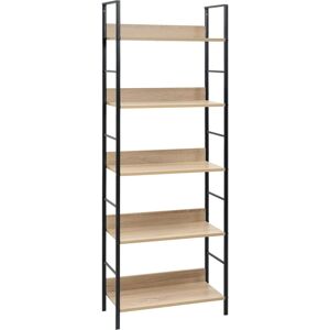 vidaXL Bokhylle 5 lag eik 60x27,6x158,5 cm konstruert tre