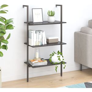 vidaXL Stigehyller 3 etasjer svart 64x35x120,5 cm