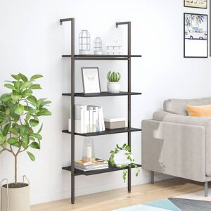 vidaXL Stigehyller 4 etasjer svart 64x35x152,5 cm