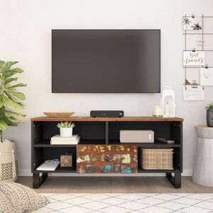 vidaXL TV-benk 100x33x46 cm gjenvunnet heltre og konstruert tre