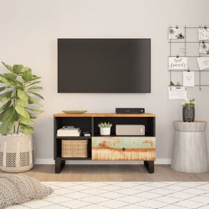 vidaXL TV-benk 80x33x46 cm gjenvunnet heltre og konstruert tre