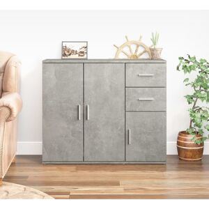 vidaXL Skjenk betonggrå 91x29,5x75 cm konstruert tre